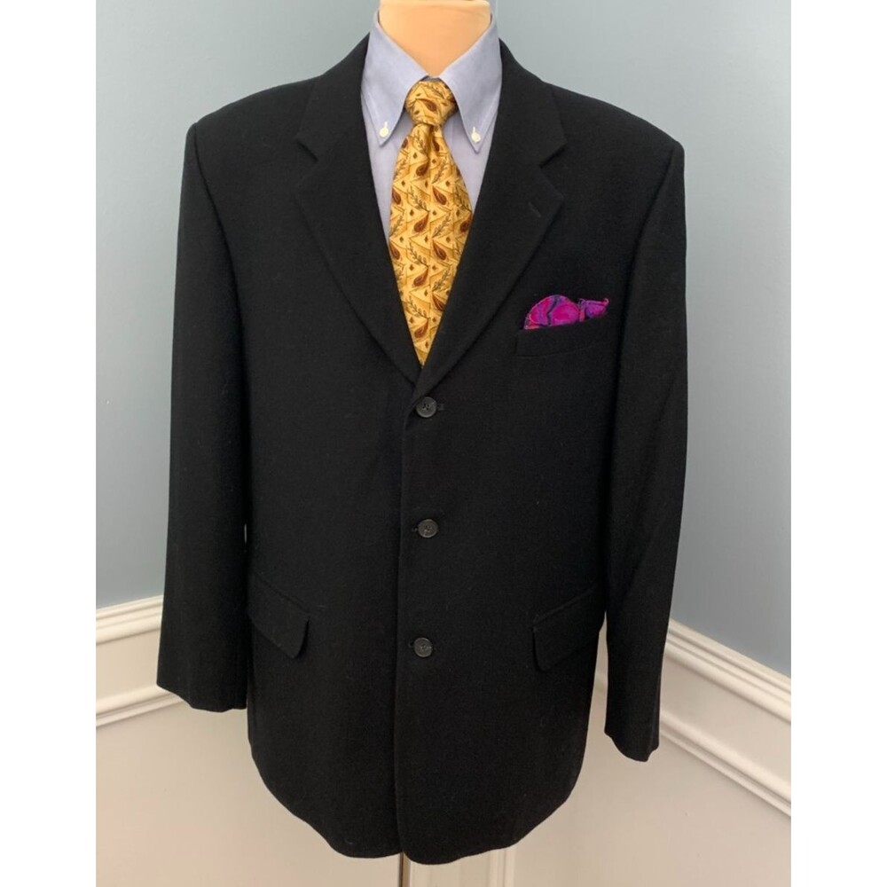 Vintage J Crew Blazer Mens 44R Oarsman Lambswool Cashmere Jacket Sportcoat